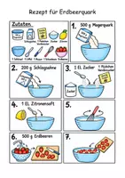 Vorschau - Arbeitsblätter - Aufsatz zum Thema "Rezept schreiben": Erdbeerquark Kl. 2- 4 - Seite 2