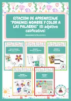 Vista previa - Unidades / Secuencias / Situaciones de Aprendizaje - Estación de Aprendizaje Ponemos nombre y color a las palabras - Portada