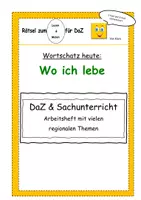 Vorschau - Unterrichtsreihen - Klaro DaZ & SU Rätsel Lies und Male Themenheft meine Stadt - Deckblatt