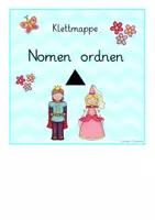 Vorschau - Stationenlernen - Wortartenmärchen: Klettmappe Nomen ordnen, 3-fach differenziert, Deutsch, DaZ - Seite 1