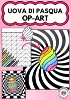 anteprima - Materiale per pittura e bricolage - Progetto artistico di Pasqua / uova di Pasqua op-art - Pagina di copertina