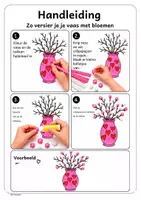 Voorbeeld - Tekenen en knutsel sjablonen - Bloemen knutselen met crêpepapier voor Moederdag en Vaderdag - Pagina 1