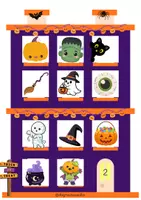 Aperçu - Apprentissages en autonomie - Halloween - discrimination visuelle lampe torche - Page 1