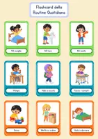 anteprima - Flashcard - Flashcard della Routine Quotidiana. 9 carte e 5 attività per l'agenda visiva, con la striscia Prima e Poi, per BES, DSA e autismo - Pagina di copertina