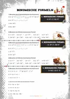 Vorschau - Arbeitsblätter - Binomische Formeln - Seite 1