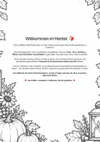 Vorschau - Mal- und Bastelvorlagen - Herbst-Malbuch – Liebevolle Ausmalbilder rund um Natur, Tiere & Kürbisse - Seite 1