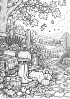 Vorschau - Mal- und Bastelvorlagen - Herbst-Malbuch – Liebevolle Ausmalbilder rund um Natur, Tiere & Kürbisse - Seite 2