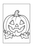 Vorschau - Arbeitsblätter - Halloweenbild für Kinder, Kürbis - Deckblatt