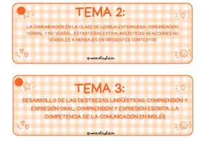 Vista previa - Unidades / Secuencias / Situaciones de Aprendizaje - Llavero de los temas de inglés oposiciones - página 1
