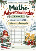 Vorschau - Stundenentwürfe - Mathe-Adventskalender Klasse 2 – Zahlen bis 100 - Deckblatt