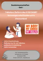 Vorschau - Anderer Materialtyp - Talkshow: Reform des § 218 StGB? Schwangerschaftsabbruch in Deutschland (Doppelstunde nach Sander) - Deckblatt
