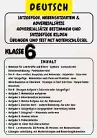 Vorschau - Arbeitsblätter - Materialpaket-Grammatik Klasse 6 komplett üben Passiv, Tempus, Satzglieder, Gliedsätze, das/dass, Wortarten, Satzgliedern, Aktiv und Passiv, Nebensätzen und Attributen Klasse 6 - Seite 1