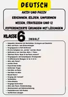 Vorschau - Arbeitsblätter - Aktiv und Passiv Erkennen, Bilden, Umformen Wissen, Strategien und 12 differenzierte Übungen mit Lösungen Klasse 6 - Deckblatt
