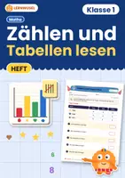 Vorschau - Arbeitsblätter - Zählen und Tabellen lesen bis 10 – Übungsheft Klasse 1 | 19 Arbeitsblätter - Deckblatt