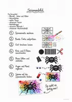 Vorschau - Mal- und Bastelvorlagen - Spinnenbild - Anleitung - Kunst (Halloween) - Seite 1
