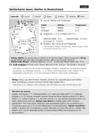 Vorschau - Arbeitsblätter - Wetterkarte lesen: Wetterzeichen und Temperatur Klasse 3–4 - Seite 1