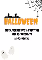 Vorschau - Arbeitsblätter - Halloween:Lesen, Wortschatz und Kreatives (A1–A2 / DaF/DaZ) - Deckblatt