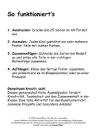 Vorschau - Arbeitsblätter - Herbst Gemeinschaftliches Poster zum Ausmalen - Kreativer Freiraum - Seite 2