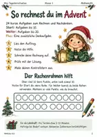 Vorschau - Stundenentwürfe - Mathe-Adventskalender Klasse 1 – Zahlenraum bis 20 - Seite 1