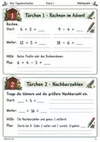 Vorschau - Stundenentwürfe - Mathe-Adventskalender Klasse 1 – Zahlenraum bis 20 - Seite 2