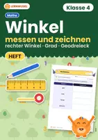 Vorschau - Arbeitsblätter - Winkel messen und zeichnen Klasse 4 | Übungsheft | 3 Niveaus mit Lösungen - Deckblatt