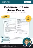 Vorschau - Arbeitsblätter - Caesar-Verschlüsselung · Klasse 5–9 - Deckblatt