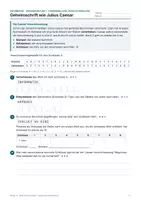 Vorschau - Arbeitsblätter - Caesar-Verschlüsselung · Klasse 5–9 - Seite 1