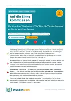 Vorschau - Stundenentwürfe - Sinne Fünf Sinne des Menschen Klasse 5 6 (Std 1) - Deckblatt