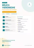 Vorschau - Spiele - Bruch-Viererreihe – Brüche multiplizieren und dividieren als Partnerspiel mit Selbstkontrolle (6. Schulstufe / Klasse 6) - Deckblatt