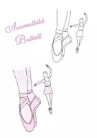 Vorschau - Mal- und Bastelvorlagen - Ausmalbild Ballett - Deckblatt