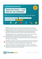 Vorschau - Stundenentwürfe - Sinne Sinnesorgane schützen Klasse 5 6 (Std 9) - Deckblatt