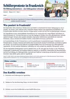 Vorschau - Arbeitsblätter - Essay Schülerproteste in Frankreich (8-10) - Seite 1