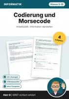 Vorschau - Arbeitsblätter - Codierung und Morsecode · Klasse 5–10 - Deckblatt