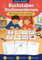 Vorschau - Arbeitsblätter - Buchstaben Stationenlernen, Klasse 1 - Deckblatt