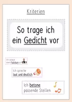 Vorschau - Anderer Materialtyp - Gedicht Kriterien - Deckblatt