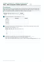 Vorschau - Arbeitsblätter - Binärzahlen, Bit und Byte · Klasse 5–10 - Seite 1