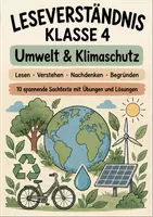 Vorschau - Arbeitsblätter - LESEVERSTÄNDNIS KLASSE 4 – Umwelt & Klimaschutz - Deckblatt