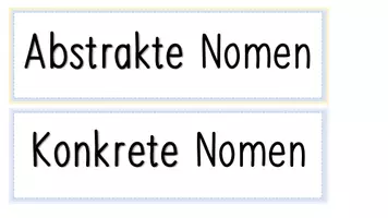 Vorschau - Anderer Materialtyp - Abstrakte Nomen Wortkarten Aushang - Seite 1