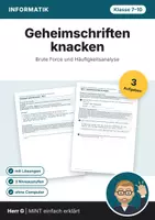 Vorschau - Arbeitsblätter - Geheimschriften knacken · Klasse 7–10 - Deckblatt