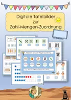 Vorschau - Präsentationen/Tafelbilder - Zahl-Mengen-Zuordnung: Tafelbilder für die digitale Tafel - Deckblatt