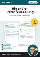 Vorschau - Arbeitsblätter - Vigenère-Verschlüsselung · Klasse 7–10 - Deckblatt