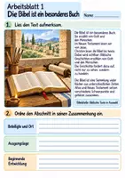 Vorschau - Arbeitsblätter - Die Bibel entdecken | Religion Klasse 4 Arbeitsblätter | Evangelische Religionslehre | 10 Arbeitsblätter als PDF - Seite 1