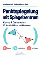 Vorschau - Arbeitsblätter - Punktspiegelung mit Spiegelzentrum - Deckblatt