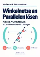 Vorschau - Arbeitsblätter - Winkelnetze an Parallelen lösen - Deckblatt