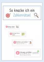Vorschau - Bildkarten - Zahlenrätsel lösen Aushang - Deckblatt