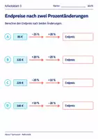 Vorschau - Arbeitsblätter - Endpreise nach zwei Prozentänderungen - Seite 3