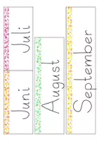 Vorschau - Bildkarten - Klassenraum Deko Aquarell - Tafel Kalender - Seite 2