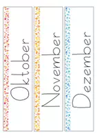 Vorschau - Bildkarten - Klassenraum Deko Aquarell - Tafel Kalender - Seite 3
