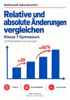 Vorschau - Arbeitsblätter - Relative und absolute Änderungen vergleichen - Deckblatt