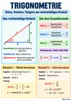 Vorschau - Arbeitsblätter - Trigonometrie, sin cos tan - Mathematik Klasse 9-10, Übersicht + Aufgaben - Deckblatt